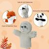4 PCS 11Inches Animal Hand Puppet Set Forest Cute Realistic Plush Puppets Toys Raccoon, Panda, Fox, Sloth Puppet for Kids Ages 1-3, 4-8, Toddlers and Adults to Tell Stories and Role Play view 3