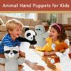 4 PCS 11Inches Animal Hand Puppet Set Forest Cute Realistic Plush Puppets Toys Raccoon, Panda, Fox, Sloth Puppet for Kids Ages 1-3, 4-8, Toddlers and Adults to Tell Stories and Role Play view 4