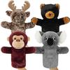 4 PCS Animal Hand Puppet Set 11'' Soft Realistic Wild Plush Puppets Toys Orangutan, Black Bear, Moose, Koala Puppet for Kids Ages 1-3, 4-8 and Adult to Tell Stories and Role Play view 1
