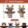 4 PCS Animal Hand Puppet Set 11'' Soft Realistic Wild Plush Puppets Toys Orangutan, Black Bear, Moose, Koala Puppet for Kids Ages 1-3, 4-8 and Adult to Tell Stories and Role Play view 3