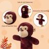 4 PCS Animal Hand Puppet Set 11'' Soft Realistic Wild Plush Puppets Toys Orangutan, Black Bear, Moose, Koala Puppet for Kids Ages 1-3, 4-8 and Adult to Tell Stories and Role Play view 4