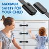 10 Pack Cabinet Locks Baby Proofing, SOGUDE Child Proof Cabinet Locks with 3M Adhesive Child Safety Locks for Refrigerator, Doors, Drawer Locks No Drilling, Cabinet Locks for Babies- Black view 2
