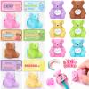 24 Pack Valentines Day Cards for Kids School, 2 in 1 Eraser Pencil Sharpener Bear Toys with Valentine Cards, Classroom Exchange Prizes Party Favor, Ideal Valentines Rewards Gifts for Boy Girls view 1