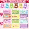 24 Pack Valentines Day Cards for Kids School, 2 in 1 Eraser Pencil Sharpener Bear Toys with Valentine Cards, Classroom Exchange Prizes Party Favor, Ideal Valentines Rewards Gifts for Boy Girls view 3