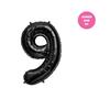 100% LIKED-One Happy Dude Balloon Set, 40 Black Number|Black & White Smiley Face Latex |Checkered Foil for One Happy Dude Birthday Decorations, Baby Shower, 9th Birthday Party Supplies (Black9th) view 3