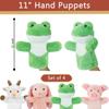 4 PCS 11 Inch Farm Animal Hand Puppet Set Soft Realistic Plush Puppets Toys Goat, Pig, Rabbit, Frog Puppet for Kids Ages 1-3, 4-8, Toddlers and Adults to Tell Stories and Role Play view 2