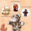 4 PCS 11 Inch Animal Hand Puppet Set Soft Realistic Wild Plush Puppets Toys Horse, Leopard, Red Panda, Highland Cattle Puppet for Kids Ages 1-3, 4-8 and Adult to Tell Stories and Role Play view 3