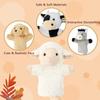 4 PCS 11'' Farm Animal Hand Puppet Set Soft Realistic Plush Puppets Toys Sheep, Donkey, Cow, Dog Puppet for Kids Ages 1-3, 4-8, Toddlers and Adults to Tell Stories and Role Play view 3