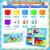 Minecftoy Magnetic Blocks Mini Travel Essentials Toddler Toys with Case Set, Kids Magnet Building Blocks Sensory Montessori Autism Toys for 3+ Boys & Girls Birthday Gifts view 3