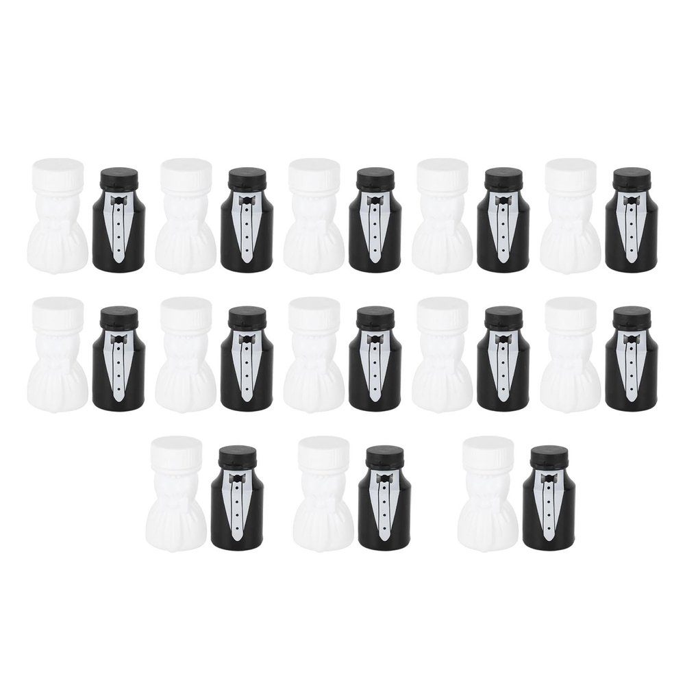 Pissente Wedding Bubble Bottles, Plastic Bride and Groom Shaped Bubble Wands, 26PCS for Celebrations and Party Favors, for Weddings and Anniversaries