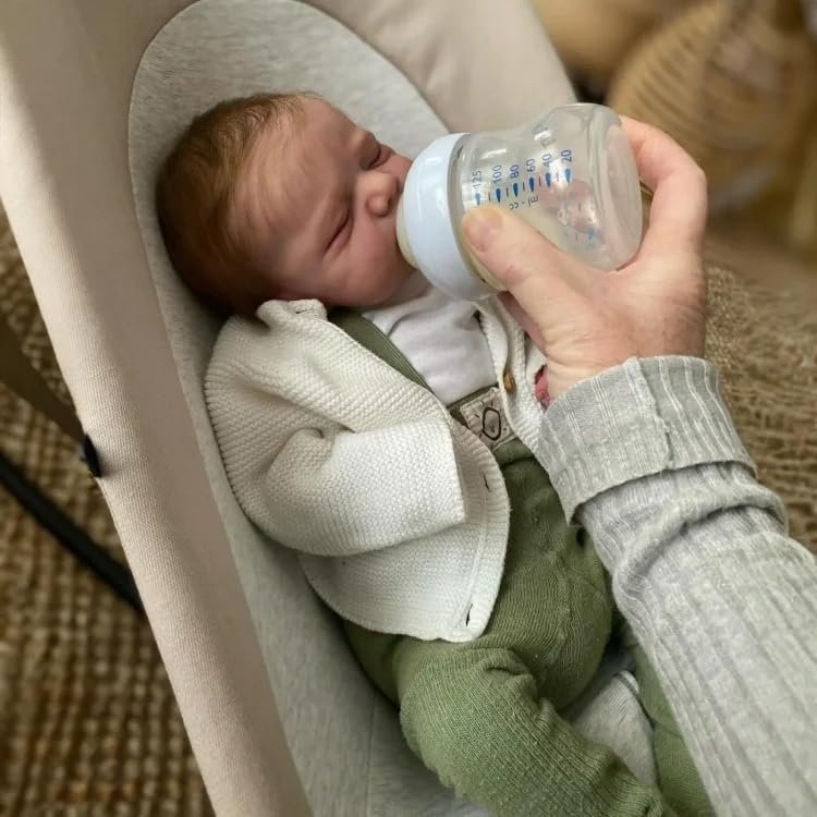 Anano 18 Inch Full Silicone Realistic Reborn Baby Doll Boy - Lifelike Posable Newborn Baby Doll with Accessories, Real Life Full Body Silicone Babys Dolls for Kids Role Playing & Xmas Gift