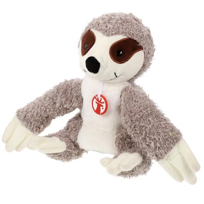 BRIGHTFUFU Realistic Sloth Animal Hand Puppet for Educational Interactive Plush Hand Puppet for Storytelling Companion Bonding Play Doll Gray Sloth