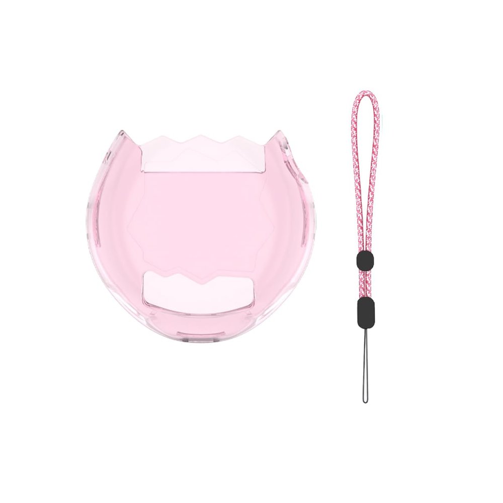 Clear Cover Case for Tamagotchi Paradise, Protective Sleeve with Lanyard Candy Color Electronic Pet Game Machine Protector Case for Tamagotchi Paradise (Pink)