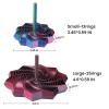 2 PCS 3D Printed Sensory Fidget Star with Handles, Colorful Fractal Expanded Fidgets Hexagon Whirling Spiral Star Shaped Toys for Office Desktop Decompression Toys Stress Relief Whirling Spiral view 3