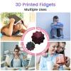 2 PCS 3D Printed Sensory Fidget Star with Handles, Colorful Fractal Expanded Fidgets Hexagon Whirling Spiral Star Shaped Toys for Office Desktop Decompression Toys Stress Relief Whirling Spiral view 4