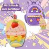 Heless Monster Styles 7524 - Doll Sleeping Bag in Cupcake Design with Strawberry with Loop, Kawaii Set for Monsters Size 15 cm view 4