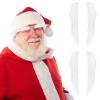TOYANDONA Santa Claus Eyebrows - 2 Pairs Self Adhesive White Plush Fake Santa Eyebrows for Christmas Party Cosplay Costume Accessories Props view 1