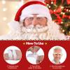 TOYANDONA Santa Claus Eyebrows - 2 Pairs Self Adhesive White Plush Fake Santa Eyebrows for Christmas Party Cosplay Costume Accessories Props view 3