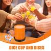 Abaodam Creative Orange Dice Shaking Holder with Base Large Capacity Can-Shaped Dice Cups for Bar Casual Play Ktv and Indoor Entertainment view 4