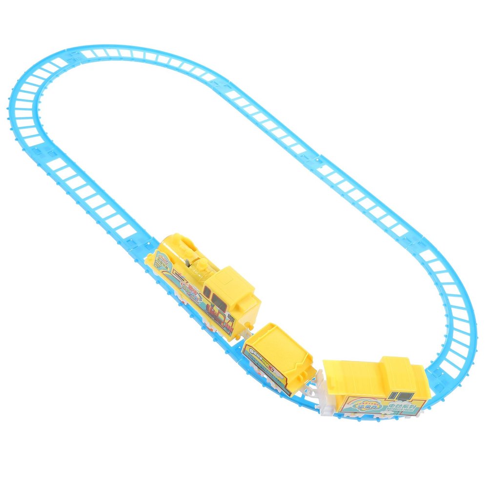 Abaodam Electric Rail Train Set for Safe Assemble with Track Educational S Puzzle Train Model Home Decoration Imaginative Layout Building for Boys