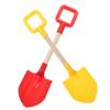 Abaodam 2pcs Beach Sand Shovels Long Handle Sand Digging for Outdoor Garden and Sandbox Play Bright Red and Yellow Gardening Tools Kit for Boys and Fun view 1