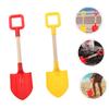 Abaodam 2pcs Beach Sand Shovels Long Handle Sand Digging for Outdoor Garden and Sandbox Play Bright Red and Yellow Gardening Tools Kit for Boys and Fun view 2