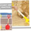 Abaodam 2pcs Beach Sand Shovels Long Handle Sand Digging for Outdoor Garden and Sandbox Play Bright Red and Yellow Gardening Tools Kit for Boys and Fun view 4