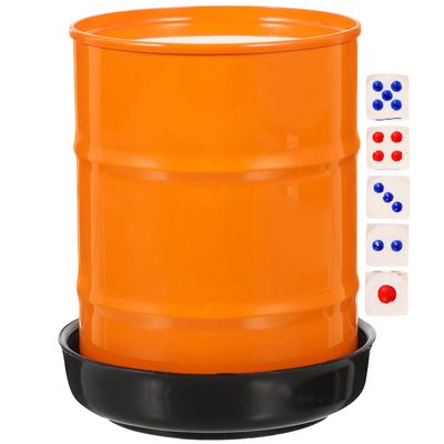 Abaodam Creative Can-Shaped Dice Shaking Cups with Dice and Base Smooth Portable Holder for Bar Party Ktv Games and Home Entertainment