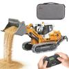 ADTHLIER 1:50 Scale Remote Control Loader - MiniatureConstruction Vehicle, Fully Functional, Realistic Moving Parts, LEDLights, 2.4GHz Frequency, Perfect for Kids and Collectors view 1