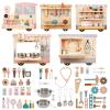 Costzon Train Activity Wall Busy Board, Sensory Wall Panel for Kids w/ Vanity, Tool Box, Play Kitchen, Doctor Kit & Snack Bar, Toddler Montessori Learning Toy for Playroom, Daycare, Nursery, Classroom view 1