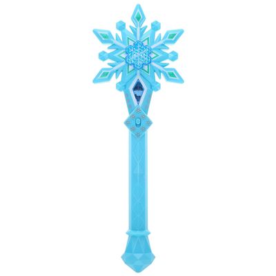 FRCOLOR Glowing Snowflake Fairy Wand for Blue Light-up Role Play Birthday and Party Accessory for Dress Up Cosplay and Stage Performances