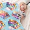 CUPADA Baby Blankets Infant Blanket Colorful Logs with Sparkles Sky Toddler Blankets Soft Warm Personalized Nap Blanket for Daycare Stroller Cover view 4