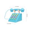 Yardwe Simulation Mushroom Telephone Pretend Plaything for Safe Material Intelligence Training Phone Model for Playing House and Interaction Blue view 2