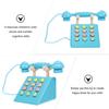 Yardwe Simulation Mushroom Telephone Pretend Plaything for Safe Material Intelligence Training Phone Model for Playing House and Interaction Blue view 3