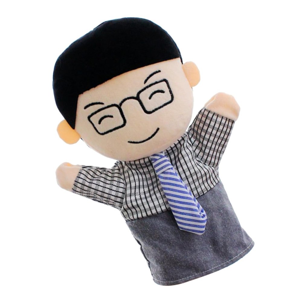 Abaodam Adorable Family Hand Puppet Plush Interactive Hand Doll for Storytelling and Early Education Comfortable Wear Creative Cartoon Design for Nursery and Kindergarten Play