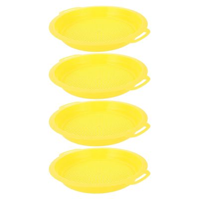 Abaodam 4Pcs Sand Sifter Lightweight Plastic Handheld Sand Sieves for Beach Backyard Pool Play Random Colors Random Color