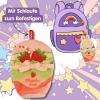 Heless Monster Styles 7523 - Doll sleeping bag in matcha design with strawberries, with loop, kawaii set for monsters size 15 cm view 4