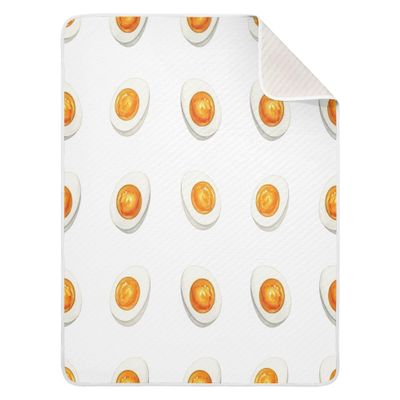 CUPADA Baby Blankets Infant Blanket Boiled Egg Pattern Toddler Blankets Soft Warm Personalized Nap Blanket for Daycare Stroller Cover