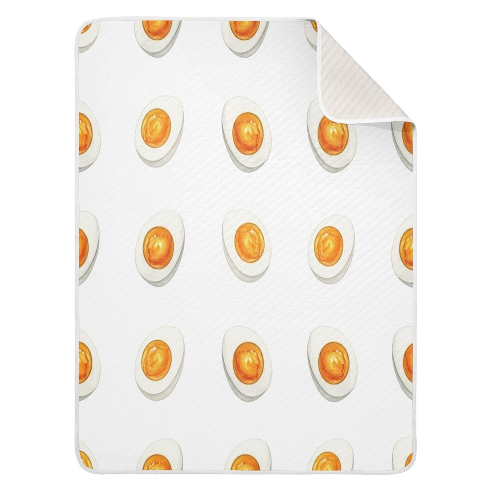 CUPADA Baby Blankets Infant Blanket Boiled Egg Pattern Toddler Blankets Soft Warm Personalized Nap Blanket for Daycare Stroller Cover