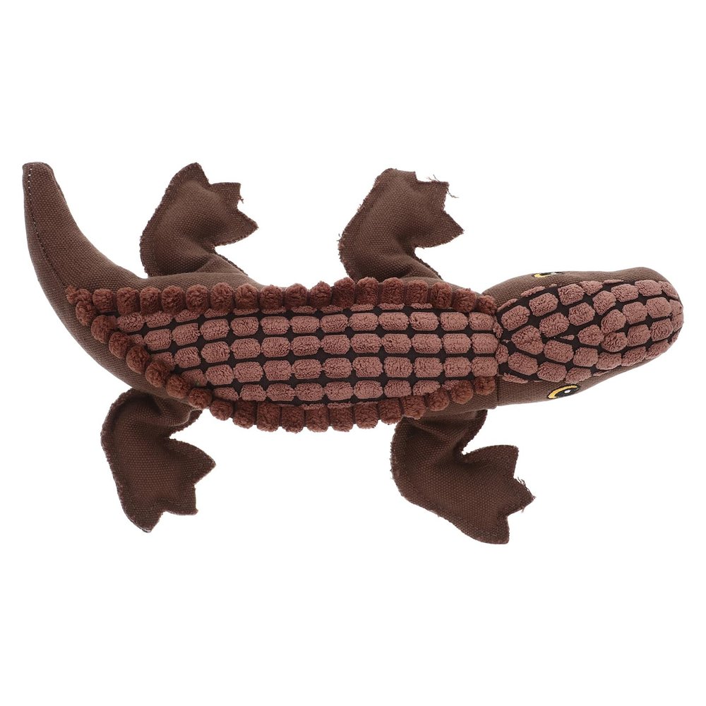 Angoily Squeaky Alligator Plush Dog with Realistic Sounds Soft Stuffed Animal Chew for Teething Puppies and Dogs of All Interactive Pet for Play and Companionship