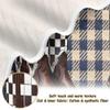 CUPADA Baby Blankets Infant Blanket Checkered Cowboy Boots Toddler Blankets Soft Warm Personalized Nap Blanket for Daycare Stroller Cover view 3