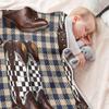 CUPADA Baby Blankets Infant Blanket Checkered Cowboy Boots Toddler Blankets Soft Warm Personalized Nap Blanket for Daycare Stroller Cover view 4