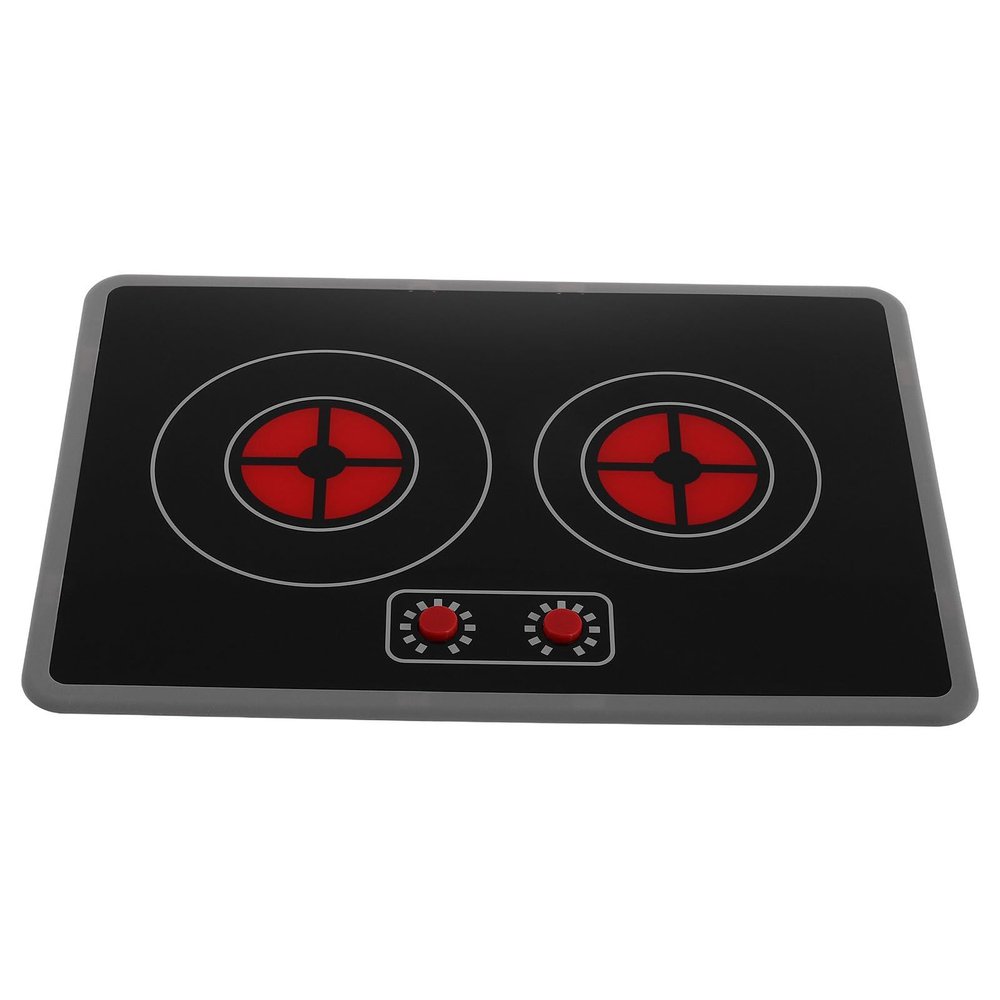 FAVOMOTO Simulated Induction Cooker with Luminous, Realistic Kitchen Playset Induction Cooker Toy with Light for Kids Kitchen Role Playing Cooking Toy