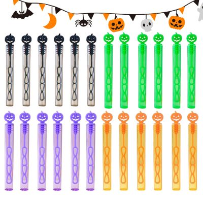 Bubble Sticks | Pack of 24 Halloween Blowing Sticks Set | Handy Bubble Blower Accessories Filling Items for Activities Classroom Outdoor