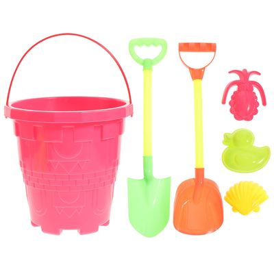 BRIGHTFUFU Sand Set Beach Bucket and Shovel Sandcastle Molds Smooth Safe Edges for Outdoor Play Random Colors Random Color