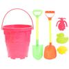 BRIGHTFUFU Sand Set Beach Bucket and Shovel Sandcastle Molds Smooth Safe Edges for Outdoor Play Random Colors Random Color view 1