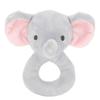 Abaodam 2pcs Plush Elephant Hand Rattle Soft Stuffed Animal with Built Bells for Newborn Sensory Stimulation and Hand-Eye Coordination Development view 1