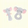 Abaodam 2pcs Plush Elephant Hand Rattle Soft Stuffed Animal with Built Bells for Newborn Sensory Stimulation and Hand-Eye Coordination Development view 4