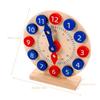 BESPORTBLE Portable Wooden Clock for Learning to Tell Educational Sturdy Wood Clock Model for Kindergarten and First Grade Students Safe Non-Toxic Teaching Aid for Classroom and Home Use view 2