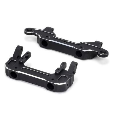 Aluminum Front Rear Bumper Mount AXI251008 for RC Car Crawler for Axial SCX6 for Jeep for JLU for Wrangler for Trail Honcho 4WD AXI05000 AXI05001(Front-Rear 2Pc)
